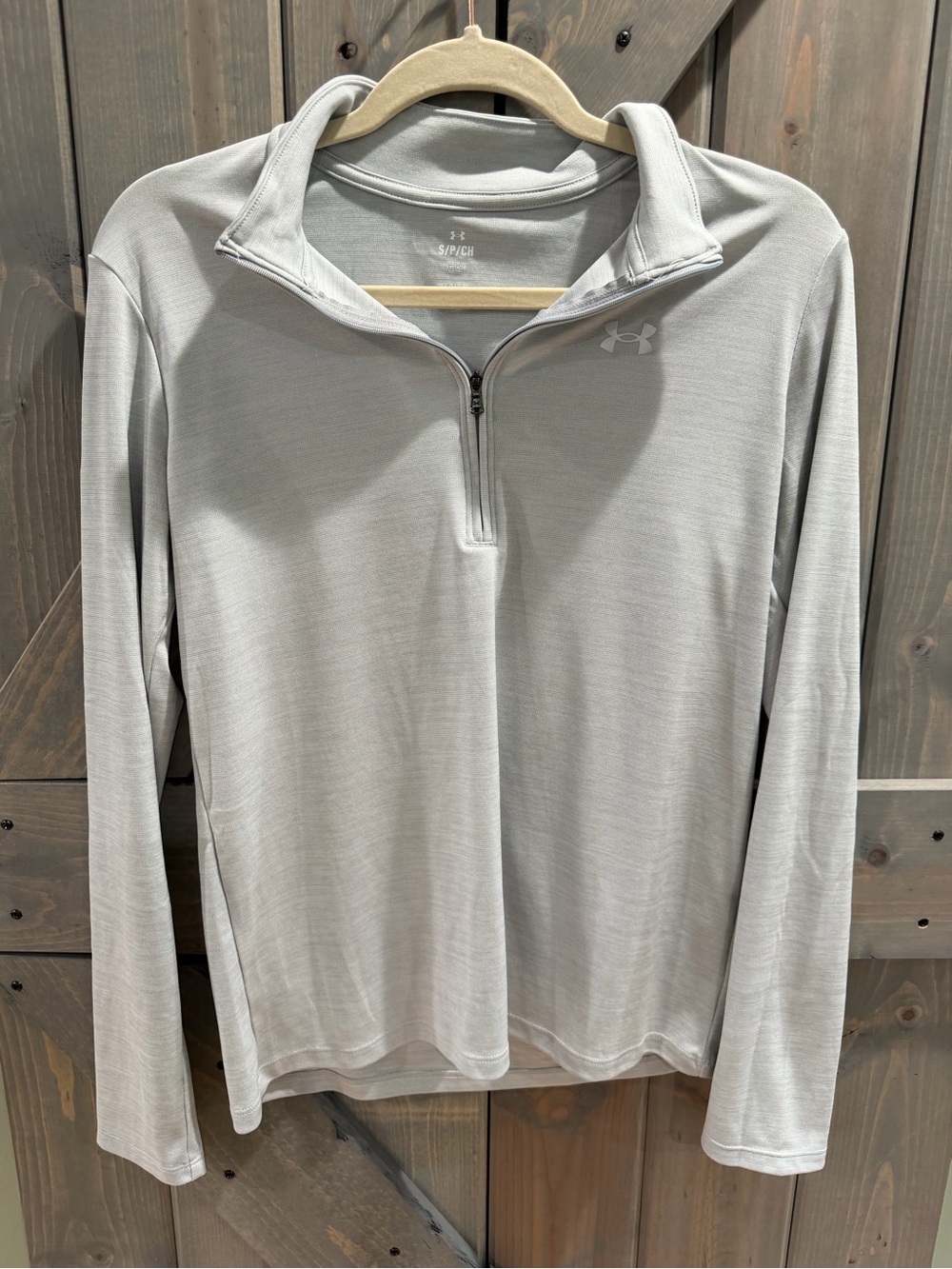 Under Armour Gray Tech 1/4 Zip Long Sleeve Pullover Small